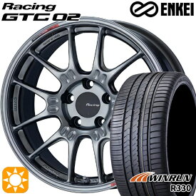 【取付対象】エスクァイア セレナ 205/50R17 93W XL ウィンラン R330 ENKEI エンケイ レーシング GTC02 ハイパーシルバー 17インチ 7.5J 5H114.3 サマータイヤホイールセット