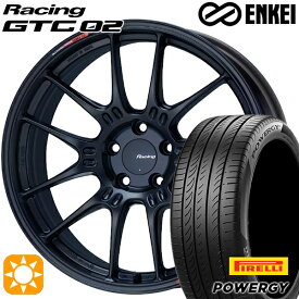 4/24-4/27 P5倍！クラウン アコード 245/35R19 93Y XL ピレリ パワジー POWERGY ENKEI エンケイ レーシング GTC02 マットブラック 19インチ 8.0J 5H114.3 サマータイヤホイールセット