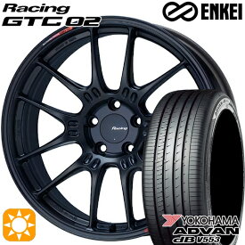 【取付対象】アイシス ノア/ヴォクシー 215/45R17 91W XL ヨコハマ アドバンデシベル V553 ENKEI エンケイ レーシング GTC02 マットブラック 17インチ 7.5J 5H114.3 サマータイヤホイールセット