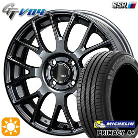 【最大2,000円OFFクーポン】195/55R16 87V ミシュラン プライマシー4プラス SSR GTV04 メタリックグレー 16インチ 6.0J 4H100 サマータイヤホイールセット