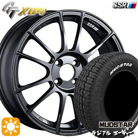 【取付対象】215/65R16 109/107L マッドスター ラジアル A/T ホワイトレター SSR GTX04 ダークガンメタ 16インチ 6.5J 4H100 サマータイヤホイールセット