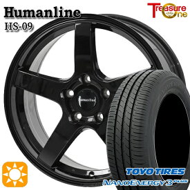 【取付対象】プリウス カローラ 195/65R15 91H トーヨー ナノエナジー3プラス トレジャーワン ヒューマンライン HS09 ブラック 15インチ 6.0J 5H100 サマータイヤホイールセット