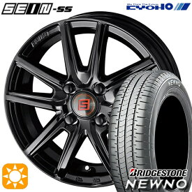 4/24-4/27 P5倍！195/50R16 84V ブリヂストン ニューノ KYOHO ザイン SS ソリッドブラック 16インチ 6.0J 4H100 サマータイヤホイールセット