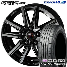 4/24-4/27 P5倍！195/65R15 ネクセン ロードストーン ユーロビズ HP02 KYOHO ザイン SS ソリッドブラック 15インチ 6.0J 5H114.3 サマータイヤホイールセット