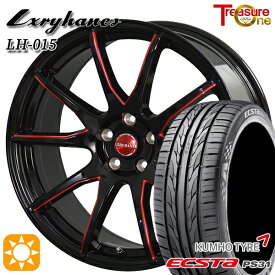 【取付対象】BP系レガシィアウトバック 215/55R17 94W クムホ エクスタ PS31 トレジャーワン ラグジーヘインズ LH015 ブラック・マシニングレッドクリア 17インチ 7.0J 5H100 サマータイヤホイールセット