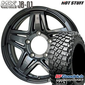 【取付対象】ジムニーシエラ 235/75R15 110/107Q RBL BFグッドリッチ マッドテレーン T/A KM3 HotStuff マッドクロス JB-01 15インチ 6.0J 5H139.7 ガンメタ サマータイヤホイールセット