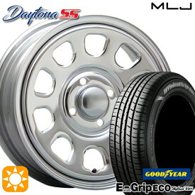 【取付対象】165/55R14 72V グッドイヤー エフィシェントグリップ エコ EG01 MLJ デイトナ SS クローム 14インチ 5.0J 4H100 サマータイヤホイールセット