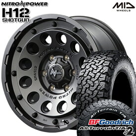 6/11までポイント5倍！LT215/70R16 100/97R RWL BFグッドリッチ オールテレーン T/A KO2 MID ナイトロパワー H12ショットガン バレルブラック 16インチ 6.5J 6H139.7 サマータイヤホイールセット