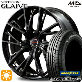 【取付対象】アイシス ノア/ヴォクシー 215/45R17 91W XL グッドイヤー エフィシェントグリップ エコ EG01 MID ヴァーテックワン グレイブ ダイヤモンドBK/リムエッジ&アンダーカットDC 17インチ 7.0J 5H114.3 サマータイヤホイールセット