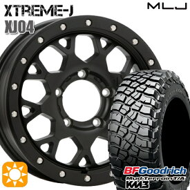 【取付対象】ジムニーシエラ/ノマド 225/75R16 115/112Q RBL BFグッドリッチ マッドテレーン T/A KM3 MLJ エクストリームJ XJ04 サテンブラック 16インチ 5.5J 5H139.7 -5 サマータイヤホイールセット