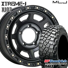 【取付対象】ジムニーシエラ/ノマド 225/75R16 115/112Q RBL BFグッドリッチ マッドテレーン T/A KM3 MLJ エクストリームJ XJ07 サテンブラック 16インチ 6.0J 5H139.7 -5 サマータイヤホイールセット