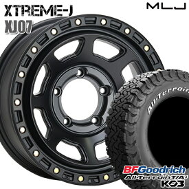 【取付対象】ジムニーシエラ 225/75R16 115/112S RWL BFグッドリッチ オールテレーン T/A KO3 MLJ エクストリームJ XJ07 サテンブラック 16インチ 6.0J 5H139.7 サマータイヤホイールセット
