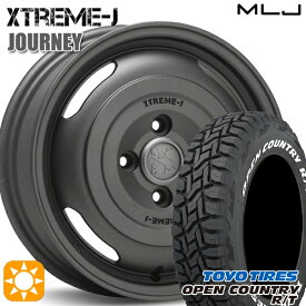 6/11までポイント5倍！165/80R14 97/95N LT トーヨー オープンカントリー R/T ホワイトレター MLJ エクストリームJ ジャーニー ガンブラック 14インチ 4.5J 4H100 サマータイヤホイールセット