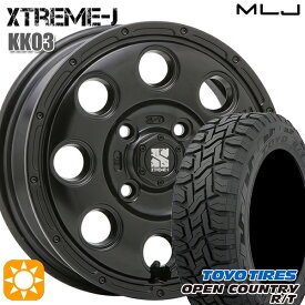 【取付対象】軽トラ 145/80R12 80/78N LT トーヨー オープンカントリー R/T MLJ エクストリームJ KK03 サテンブラック 12インチ 3.5J 4H100 サマータイヤホイールセット