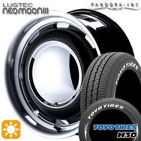 4/24-4/27 P5倍！215/65R16 109/107R トーヨー H30 ホワイトレター パンドラ ラグテック ネオムーン3 ブラック 16インチ 6.5J 6H139.7 サマータイヤホイールセット