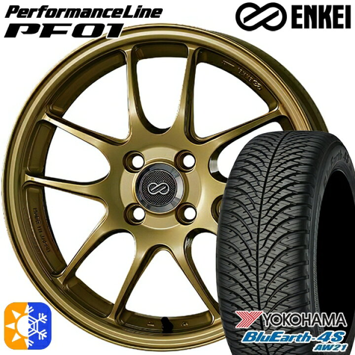 楽天市場】225/45R18 95Y XL ヨコハマ ブルーアース 4S AW21 ENKEI 