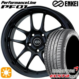 【取付対象】アイシス ノア 215/45R17 91W XL クムホ エクスタ PS71 ENKEI エンケイ パフォーマンスライン PF01 マットブラック 17インチ 7.0J 5H114.3 サマータイヤホイールセット