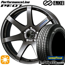 【最大2,000円OFFクーポン】BP系レガシィアウトバック 215/55R17 94V グッドイヤー エフィシェントグリップ エコ EG01 ENKEI エンケイ パフォーマンスライン PF07 ダークシルバー 17インチ 7.5J 5H100 サマータイヤホイールセット