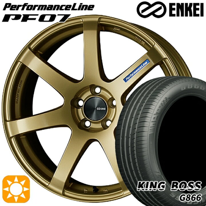 楽天市場】【取付対象】215/45R18 93W XL キングボス G866 ENKEI 