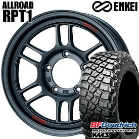 【最大2,000円OFFクーポン】[5本セット]ジムニー LT225/75R16 115/112Q RBL BFグッドリッチ マッドテレーン T/A KM3 ENKEI エンケイ オールロード RPT1 マットダークガンメタリック 16インチ 5.5J 5H139.7 サマータイヤホイールセット