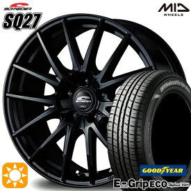 【最大2,000円OFFクーポン】フリード 185/65R15 88S グッドイヤー エフィシェントグリップ エコ EG01 MID シュナイダー SQ27 メタリックブラック 15インチ 6.0J 5H114.3 サマータイヤホイールセット