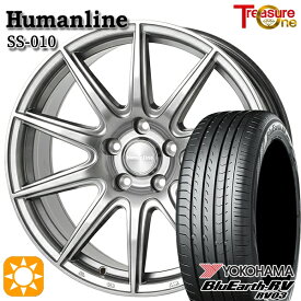 【取付対象】185/65R15 88H ヨコハマ ブルーアース RV03 トレジャーワン ヒューマンライン SS010 ダークグレー 15インチ 6.0J 5H100 +42 サマータイヤホイールセット