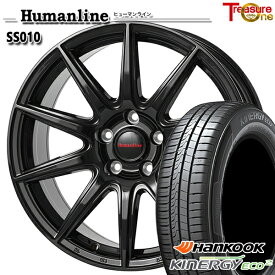 4/24-4/27 P5倍！185/65R15 88T ハンコック KlnERGy ECO2 K435 トレジャーワン ヒューマンライン SS010 ブラック 15インチ 6.0J 5H100 +42 サマータイヤホイールセット