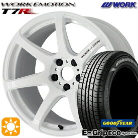 【取付対象】アイシス ノア/ヴォクシー 215/45R17 91W XL グッドイヤー エフィシェントグリップ エコ EG01 WORK エモーション T7R ホワイト 17インチ 7.0J 5H114.3 サマータイヤホイールセット