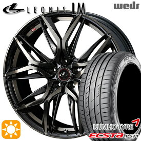 【取付対象】245/45R19 102W XL クムホ エクスタ PS71 Weds レオニス LM PBMC/TI (パールブラック ミラーカット/チタントップ) 19インチ 8.0J 5H114.3 サマータイヤホイールセット