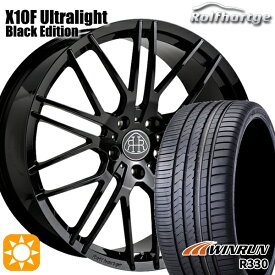 6/11までポイント5倍！ベンツ Sクラス F) 245/40R20 99W XL R) 275/35R20 102W XL ウィンラン R330 ロルフハルトゲ X10F Ultralight ブラックエディション 20インチ 8.5J 9.5J 5H112 サマータイヤホイールセット