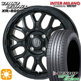 【取付対象】エブリィワゴン 165/60R14 75H ダンロップ エナセーブ EC204 インターミラノ マッドバーン XR-800M MBK（限定カラー） 14インチ 4.5J 4H100 サマータイヤホイールセット