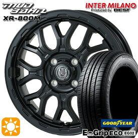【取付対象】165/65R14 79S グッドイヤー エフィシェントグリップ EG02 インターミラノ マッドバーン XR-800M MBK（限定カラー） 14インチ 4.5J 4H100 サマータイヤホイールセット