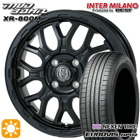 【取付対象】165/55R14 ネクセン ロードストーン ユーロビズ HP02 インターミラノ マッドバーン XR-800M MBK（限定カラー） 14インチ 4.5J 4H100 サマータイヤホイールセット