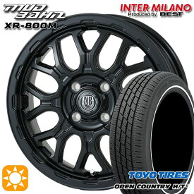 【取付対象】155/65R14 75H トーヨー オープンカントリー H/T2 WR インターミラノ マッドバーン XR-800M MBK（限定カラー） 14インチ 4.5J 4H100 サマータイヤホイールセット