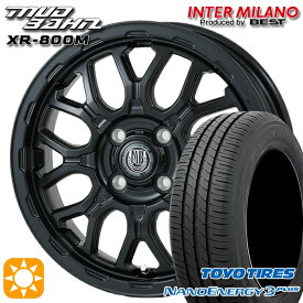 【取付対象】165/65R14 79S トーヨー ナノエナジー3プラス インターミラノ マッドバーン XR-800M MBK（限定カラー） 14インチ 4.5J 4H100 サマータイヤホイールセット