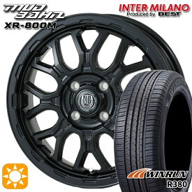 【取付対象】165/65R14 79T ウィンラン R380 インターミラノ マッドバーン XR-800M MBK（限定カラー） 14インチ 4.5J 4H100 サマータイヤホイールセット