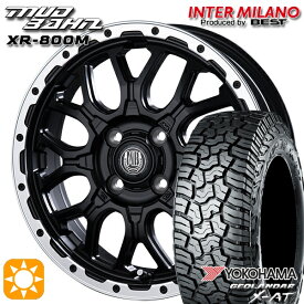 【取付対象】アゲトラ 155/65R14 ヨコハマ ジオランダーX-AT G016 インターミラノ マッドバーン XR-800M MBK/RP 14インチ 4.5J 4H100 サマータイヤホイールセット