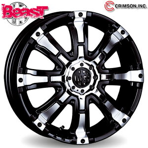 15インチ 5.0J 4H100 +45 CRIMSON クリムソン MG ビースト ブラックポリッシュ アルミホイール単品 4本(1台分)送料無料