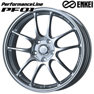 17インチ 7.5J 5H114.3 +38 ENKEI エンケイ パフォーマンスライン PF01 スパークルシルバー アルミホイール単品 1本 4本以上送料無料