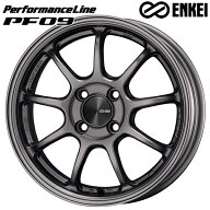 15インチ 6.0J 4H100 +42 ENKEI エンケイ パフォーマンスライン PF09 ダークシルバー アルミホイール単品…