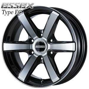 17インチ 6.5J 6H139.7 +38 ESSEX エセックス タイプ EC ブラックポリッシュ アルミホイール単品 4本(1台分)送料無料