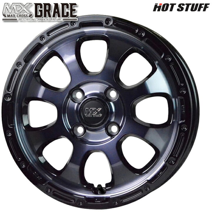 楽天市場】12インチ 4.0J 4H100 +43 HotStuff ホットスタッフ マッド 