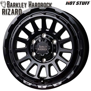 16インチ 6.5J 6H139.7 +38 HotStuff ホットスタッフ バークレイハードロック リザード セミグロスブラック アルミホイール単品 4本(1台分)送料無料