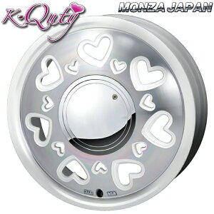 14インチ 4.5J 4H100 +43 MONZA モンツァ K-Quty ケーキューティー パールホワイトポリッシュ アルミホイール単品 1本 4本以上送料無料