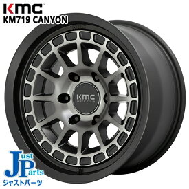 17インチ 8.0J 6H139.7 +20 KMC KM719 CANYON SATIN BLACK WITH GRAY TINT アルミホイール単品 4本（1台分）送料無料