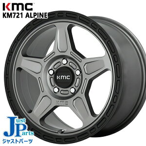 16C` 7.5J 5H110 +30 KMC KM721 ALPINE SATIN GRAY with BLACK LIP A~zC[Pi 4{i1䕪j