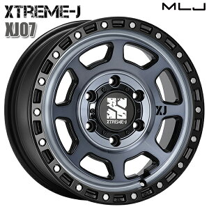 16インチ 6.5J 6H139.7 +38 MLJ エクストリームJ XJ07 グロスブラック マシンインディゴ アルミホイール単品 1本 4本以上送料無料