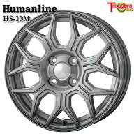 16インチ 6.5J 4H100 +40 トレジャーワン ヒューマンライン HS10M ダークグレー アルミホイール単品 1本 …
