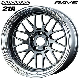 18インチ 9.5J 5H114.3 +0 RAYS ボルクレーシング 21A ダークガンメタ/リムDC(VC) アルミホイール単品 1本 4本以上送料無料