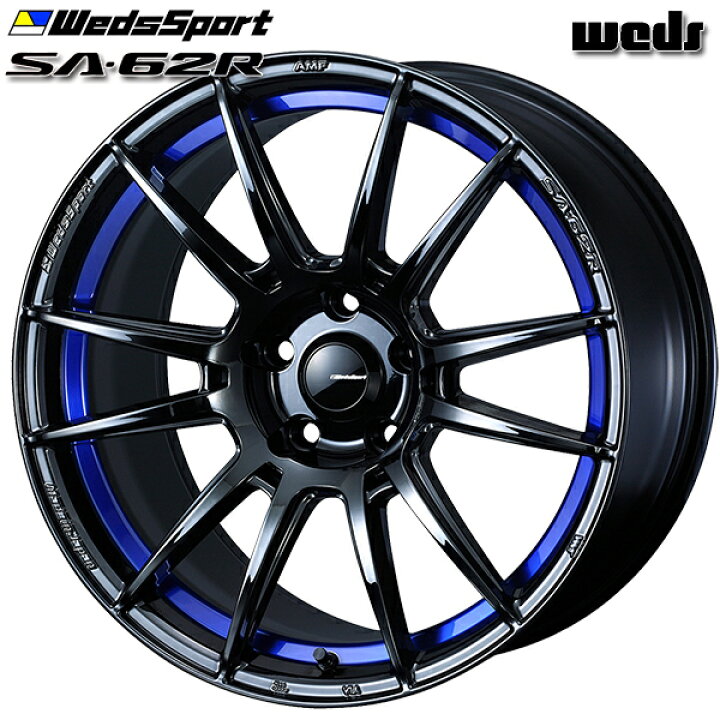 楽天市場】18インチ 8.5J 5H114.3 +52 Weds ウェッズスポーツ SA62R 
